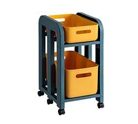 Carrello portaoggetti a più livelli con ruote, perfetto per il bagno, facile da arrotolare, design salvaspazio, carrello multiuso per casa e ufficio