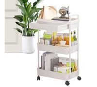 Carrello portaoggetti a rulli - Carrello portaoggetti con ripiani regolabili | per la casa, l'ufficio o il negozio, pratico carrello mobile, per organizzare cucine, uffici