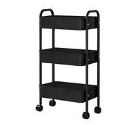 Carrello portaoggetti arrotolabile, carrello portaoggetti arrotolabile, carrello meccanico a 3 livelli, carrello portaoggetti multifunzionale per soggiorno, cucina, organizzatore di