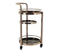 Carrello portaoggetti Carrello di servizio Carrello di servizio moderno con 3 ripiani portaoggetti aperti Carrello per bar da tè/vino con 3 ruote Ideale per cucina, hotel o ristorante