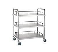 Carrello portaoggetti Carrello di servizio in acciaio a 3 livelli Carrello da cucina Carrello portaoggetti Carrello con ruote Carrello medico Facile da spostare