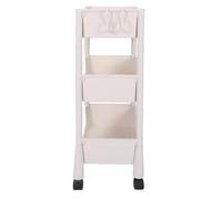 Carrello Portaoggetti Compatto e Mobile, Carrello Portaoggetti per Libri, Snack e Cosmetici con Ruote, Utile e Pratico per la Casa, Portaoggetti per Carrello, Ufficio (3 livelli)