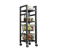 Carrello portaoggetti con cestello estraibile, facile da tirare, organizer salvaspazio per bagni stretti e piccoli spazi