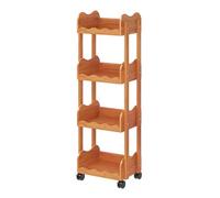 Carrello portaoggetti con rotelle, libreria mobile in legno con ruote, versatile carrello per libri da biblioteca, per casa, ufficio e aula