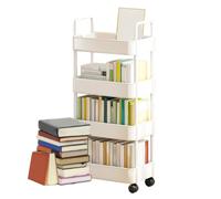 Carrello portaoggetti con ruote, 3/4 | Carrello portaoggetti multiuso a gradini con manico e ruote, carrello portaoggetti multifunzionale per cucina, soggiorno