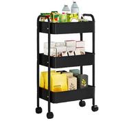 Carrello portaoggetti con ruote,Carrello di utilità con ruote, Carrello meccanico a 3 livelli, Carrello con ripiani di stoccaggio a 3 livelli, carrello degli attrezzi organizzatore di stoccaggio m