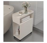 Carrello portaoggetti da bagno, ripiani mobili con ruote, design stretto per piccoli spazi, versatile tavolino laterale, 45 x 20 x 54 cm