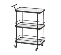 Carrello Portaoggetti Da Cucina Carrello Portaoggetti Con Ruote Carrello Portaoggetti A 3 Livelli Carrello Portaoggetti Da Cucina In Metallo E Legno Con Ruote E Maniglia Carrello Di Servizio Carrello