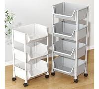 Carrello portaoggetti da cucina sottile, multiuso, per artigianato e bagno, con ruote, salvaspazio, per piccole aree, vassoio versatile