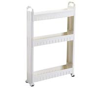 Carrello Portaoggetti Estraibile For Dispensa, Organizer For Scaffali Con Cestelli Portaoggetti Larghi 10 Cm, Carrello Salvaspazio Con Ruote For Cucina Bagno Lavanderia Sedili Stretti ( Color : 3-laye