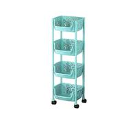 Carrello portaoggetti for cucina e soggiorno, con ruote, multistrato, cestino portaoggetti for la casa, contenitore a strati, contenitore aperto, ingombro ridotto, salvaspazio, adatto for ufficio, bal