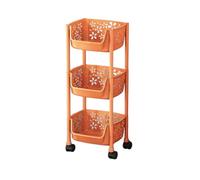 Carrello portaoggetti for cucina e soggiorno, con ruote, multistrato, cestino portaoggetti for la casa, contenitore a strati, contenitore aperto, ingombro ridotto, salvaspazio, adatto for ufficio, bal
