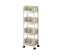 Carrello portaoggetti for cucina e soggiorno, con ruote, multistrato, cestino portaoggetti for la casa, contenitore a strati, contenitore aperto, ingombro ridotto, salvaspazio, adatto for ufficio, bal