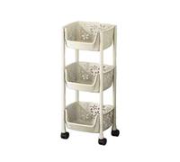 Carrello portaoggetti for cucina e soggiorno, con ruote, multistrato, cestino portaoggetti for la casa, contenitore a strati, contenitore aperto, ingombro ridotto, salvaspazio, adatto for ufficio, bal