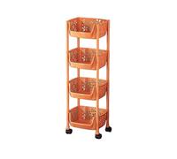 Carrello portaoggetti for cucina e soggiorno, con ruote, multistrato, cestino portaoggetti for la casa, contenitore a strati, contenitore aperto, ingombro ridotto, salvaspazio, adatto for ufficio, bal