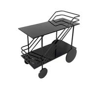 Carrello portaoggetti moderno in vetro e metallo con isola e ripiano portaoggetti per servire caffè/vino, carrello da cucina mobile con ruote