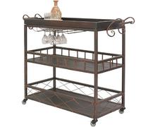 Carrello portaoggetti moderno - Versatile carrello da cucina perfetto per la casa hotel e saloni - soluzione di stoccaggio buffet con design elegante
