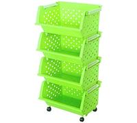 Carrello portaoggetti multifunzionale, carrello di servizio per uso domestico, in plastica, mobile, con ruote universali, resistente all'umidità, capacità 25 kg, carrelli da cucina, marrone-