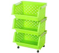 Carrello portaoggetti multifunzionale, carrello di servizio per uso domestico, in plastica, mobile, con ruote universali, resistente all'umidità, capacità 25 kg, carrelli da cucina, marrone-