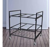 Carrello portaoggetti Nero con Ruote per Palestra, Studio, Sala di Allenamento, portaoggetti per Attrezzature Sportive, per rulli in Schiuma