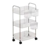 Carrello Portaoggetti - Organizzatore Multi-livello In Acrilico, Carrello Per Snack Mobile | Scaffale Trasparente Con Ruote E Maniglia, Cestini Sospesi Per Cucina, Dispensa, Bagno, Camera Da , Uf