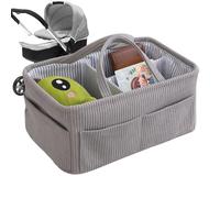 Carrello portaoggetti per - Cesto per pannolini in tessuto morbido 38 x 25 x 18 cm con maniglia per il trasporto, organizer per bidoni portatile, soluzione di smistamento spaziosa | Supporto