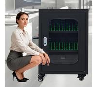 Carrello portaoggetti per Laptop e Tablet con Luce di Punta, Carrello di Ricarica preassemblato con Ruote e Blocco, Carrello di Ricarica Mobile per aule, Hotel,30