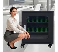 Carrello portaoggetti per Laptop e Tablet con Luce di Punta, Carrello di Ricarica preassemblato con Ruote e Blocco, Carrello di Ricarica Mobile per aule, Hotel,40