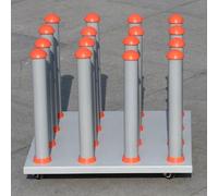 Carrello portaoggetti per Rotoli di Vinile, Carrello portaoggetti Mobile per Vinile - Organizer Resistente per 16 Rotoli, Portadocumenti Multifunzionale per archivi, Supporto per Anima roton