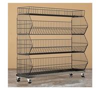 Carrello portaoggetti per snack a 4/5 livelli, espositore mobile per caramelle per bevande, frutta e verdura, espositori per vendita al dettaglio per negozio, supermercato, casa (Colore: 4 livelli N