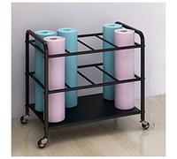 Carrello portaoggetti per tappetino da yoga con ruote bloccabili, per cuscinetti e rulli in schiuma, ideale per l'organizzazione di attrezzature da fitness e accessori per pilates