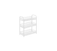 CARRELLO PORTAOGGETTI PORTA OGGETTI 3 RIPIANI BIANCO 308 PER CUCINA BAGNO