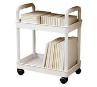 Carrello Portaoggetti - Pro | Scaffale Mobile - Carrello Portaoggetti Con Rotelle Carrelo Multiuso Per Scaffalature Mobili A 2 Livelli Per Cucina, Bagno, Lavanderia, Garage E Dormitorio, Ad Alte Pres