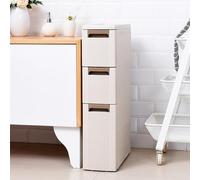 Carrello portaoggetti salvaspazio con ruote Stretto Cassettiera per Lavanderia e Bagno Resistente all'usura Carrello multiuso versatile