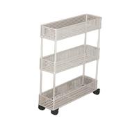 Carrello portaoggetti sottile a 3 livelli con ruote, organizer salvaspazio per bagno, lavanderia e spazi ristretti