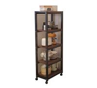 Carrello Portaoggetti Sottile, Carrello Da Cucina Con Ruote, Carrello Portaoggetti In Acciaio Al Carbonio, Carrello Estraibile Sottile A 3-5 Livelli, For Piccoli Spazi, Ingresso(152x40x40cm)