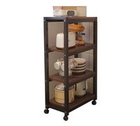 Carrello Portaoggetti Sottile, Carrello Da Cucina Con Ruote, Carrello Portaoggetti In Acciaio Al Carbonio, Carrello Estraibile Sottile A 3-5 Livelli, For Piccoli Spazi, Ingresso(118x40x25cm)