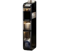 Carrello Portaoggetti Sottile con Rotelle Design con Cassetto Estraibile Trasparente Materiale Plastico PP Spesso Repisas para Baño per Cucina Lavanderia Spazi Ristretti(Black,18 * 42 * 98cm)