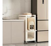 Carrello portaoggetti sottile, design multistrato, organizer per ruote, per cucina, bagno, piccolo spazio, acciaio al carbonio, facile mobilità