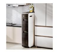 Carrello portaoggetti sottile per cucina e bagno, cassettiera stretta a 3 livelli con porta carta igienica, supporto salvaspazio da pavimento, carrello mobile.