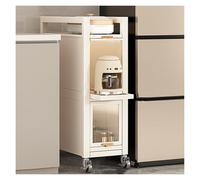 Carrello portaoggetti stretto con rotelle, sottile, estraibile, con ruote, carrello da cucina per piccoli spazi accanto al frigorifero, dispensa per panettieri sala da pranzo