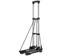 Carrello Portapacchi Pieghevole 40kg Maniglia Telescopica in Alluminio e Plastica Nero