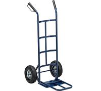 Carrello Portapacchi Portata fino a 250kg - per Trasporto Carichi Pesanti, con Ruote Pneumatiche Resistenti, Struttura in Metallo, 68x55x116cm, Blu