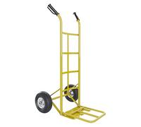 Carrello Portapacchi Portata Max 250 Kg A Mano Portatutto Ribalta Acciaio Tubolare Ruote Pneumatiche Rinforzate Trasporto Grandi Pacchi Portasacchi Portacasse Grandi Volumi 63 x 53 x 116 Cm (Giallo)
