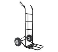 Carrello Portapacchi Portata Max 250 Kg A Mano Portatutto Ribalta Acciaio Tubolare Ruote Pneumatiche Rinforzate Trasporto Grandi Pacchi Portasacchi Portacasse Grandi Volumi 63 x 53 x 116 Cm (Nero)