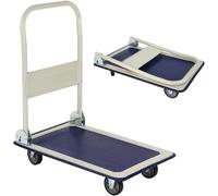 Carrello Portapacchi Portattutto da Trasporto con Manico Pieghevole e Tappetino