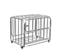 Carrello Portapalle per Palestra Commerciale, per Campi da Gioco Scolastici, per Riporre Palline, Gabbia per Basket con Serratura, Porta/Ruote per Palloni da Ba(80X70X100Cm)