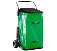Carrello portarifiuti con maniglia e ruote H 89,4 cm verde Nero