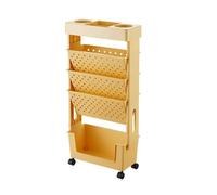 Carrello portariviste, carrello mobile a 5 ripiani, con ruote, multiuso, per libri e documenti