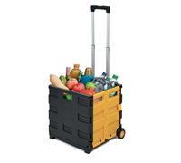 Carrello Portaspesa Pieghevole 47x38x98 cm con Ruote Trolley Spesa Rigido A170